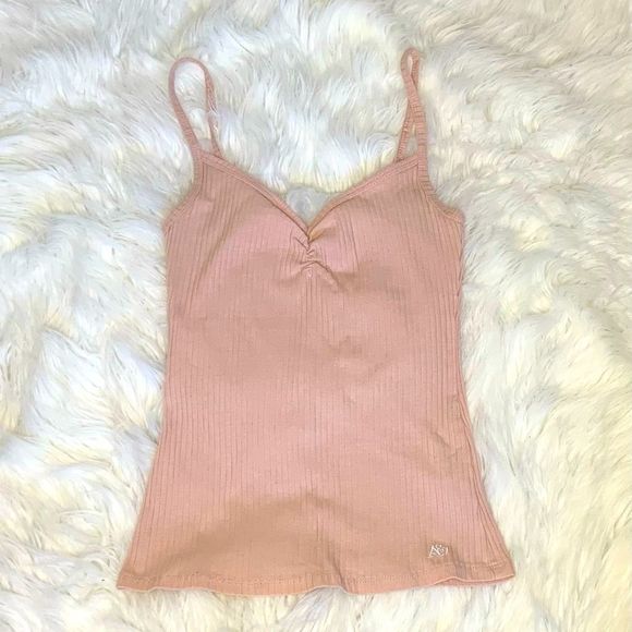 Pink Ribbed Women's Top - Picture 1 of 4